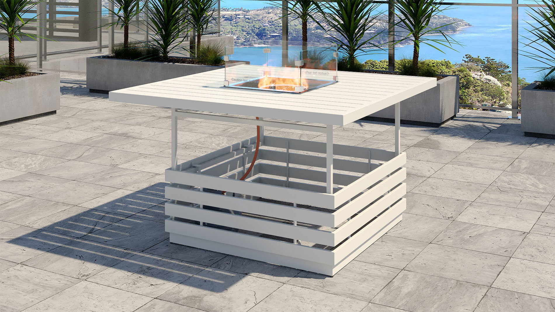 RN-1L con mesa brasero de gas