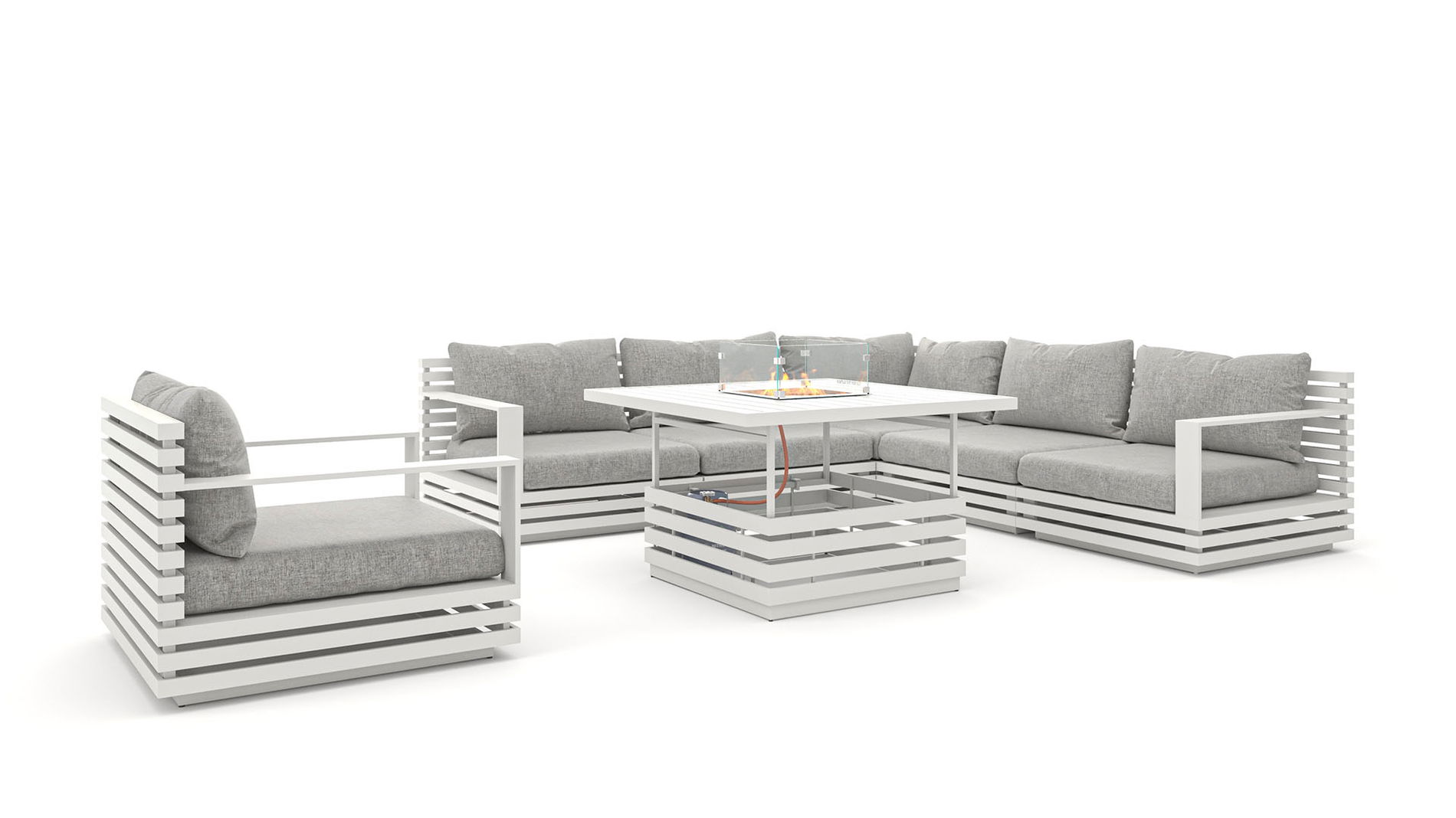 RN-1L con mesa brasero de gas