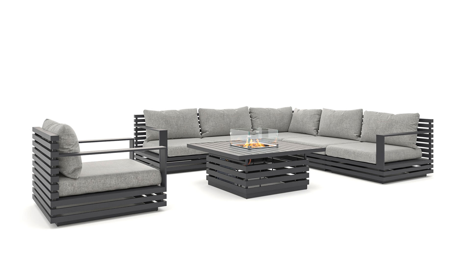 RN-1L con mesa brasero de gas