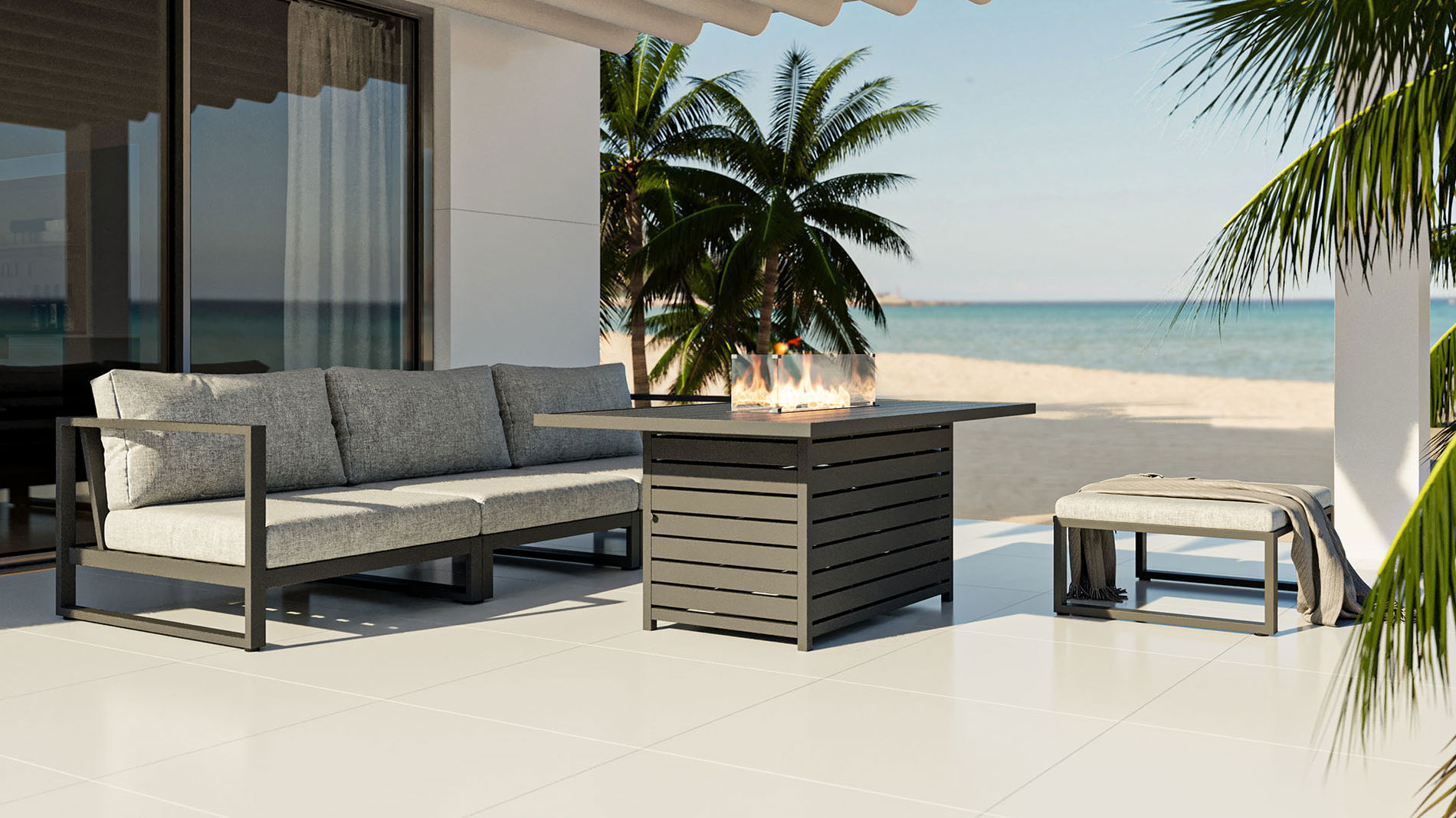 Matteo S con mesa brasero de gas