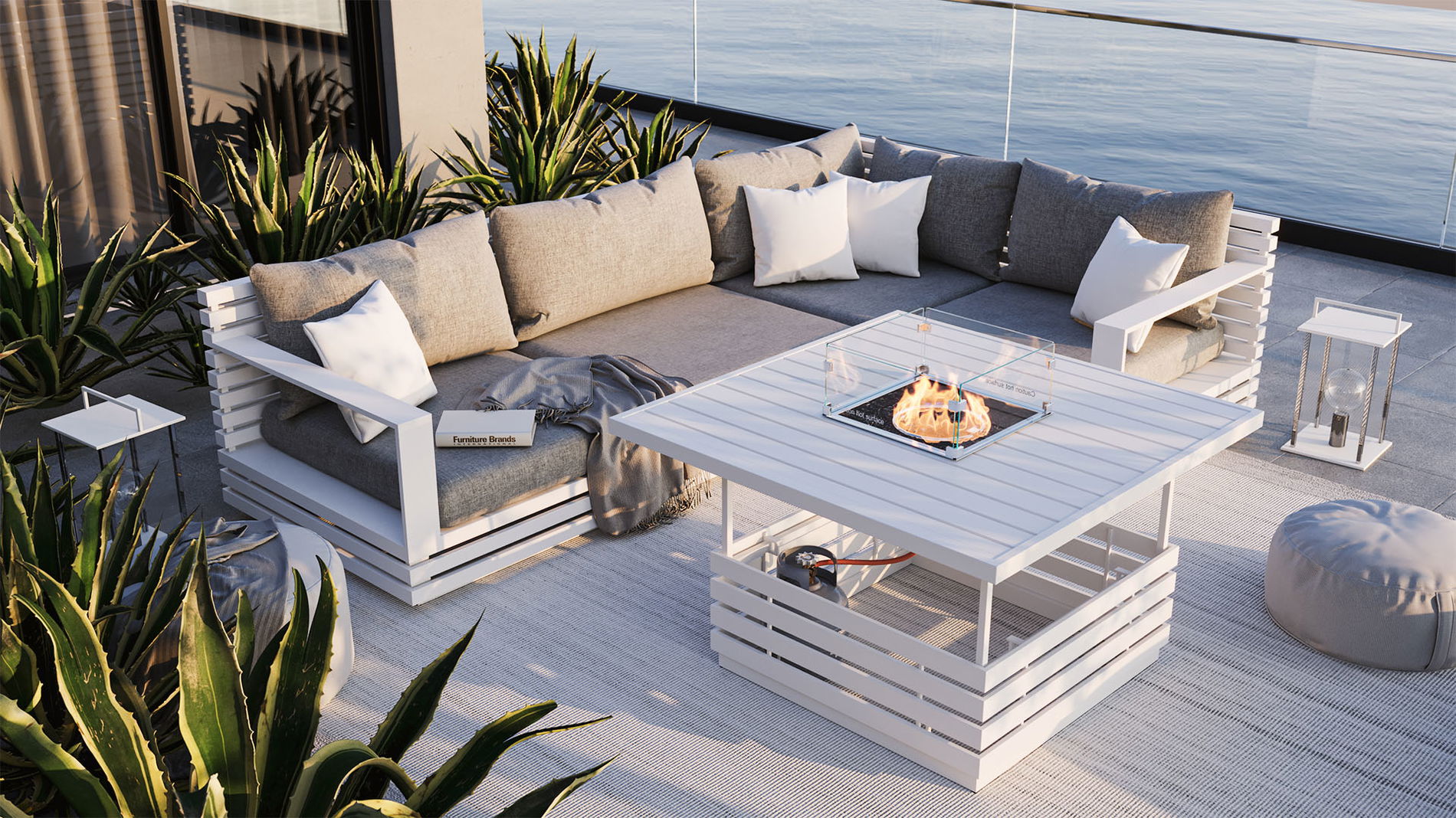 RN-1 S con mesa brasero de gas