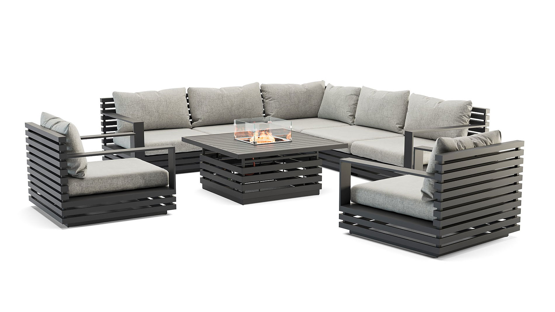 RN-1 XL con mesa brasero de gas