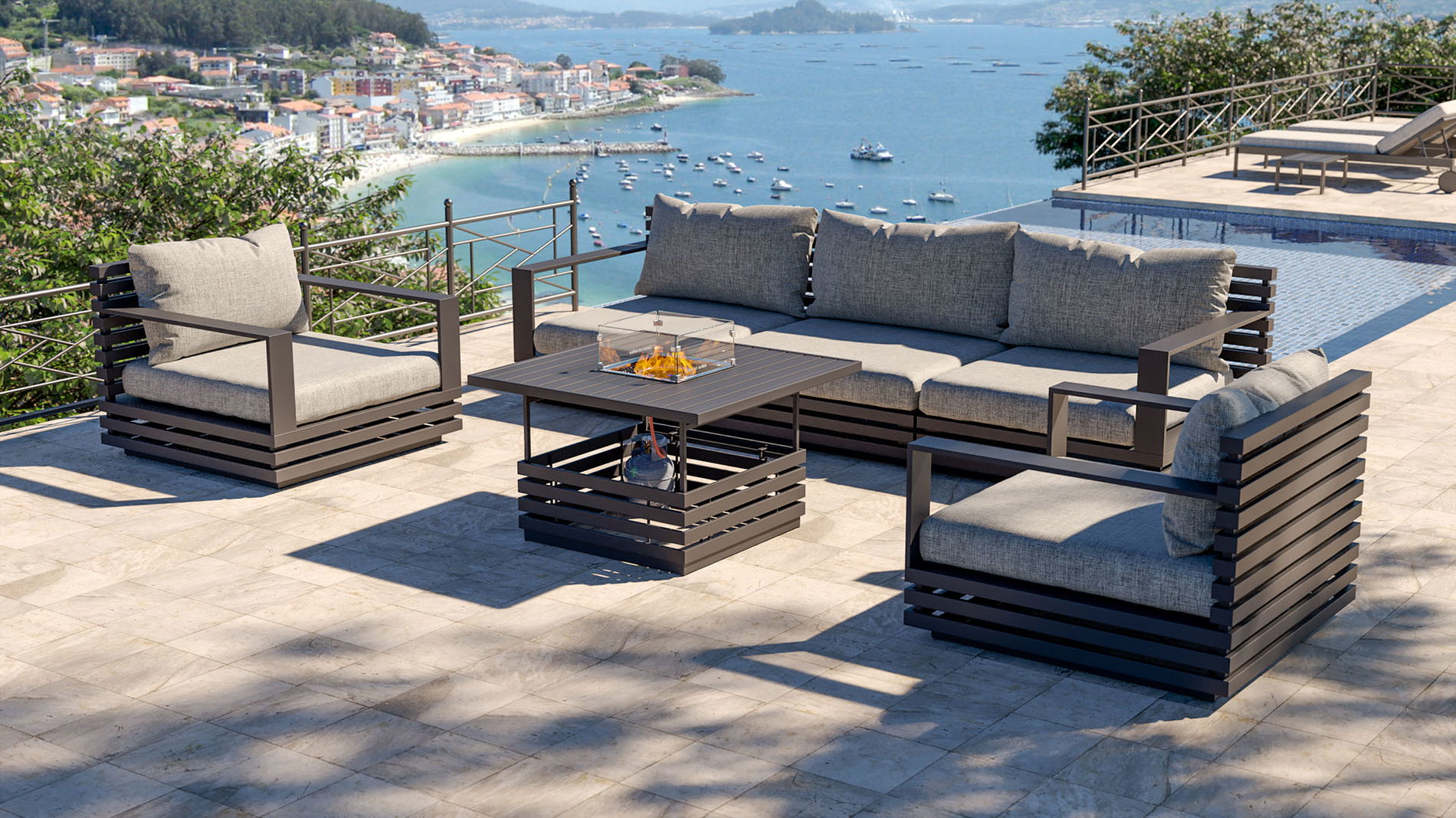 RN-4 M con mesa brasero de gas