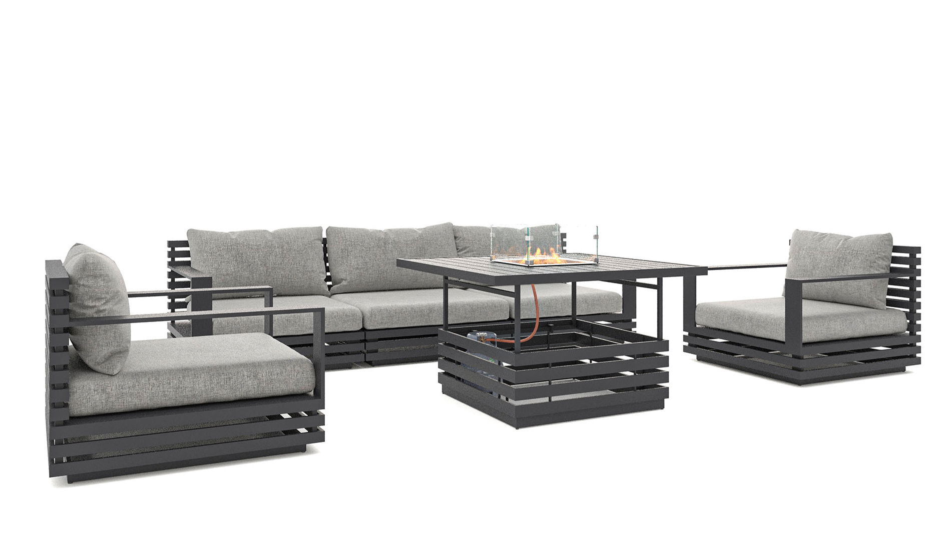 RN-4 M con mesa brasero de gas