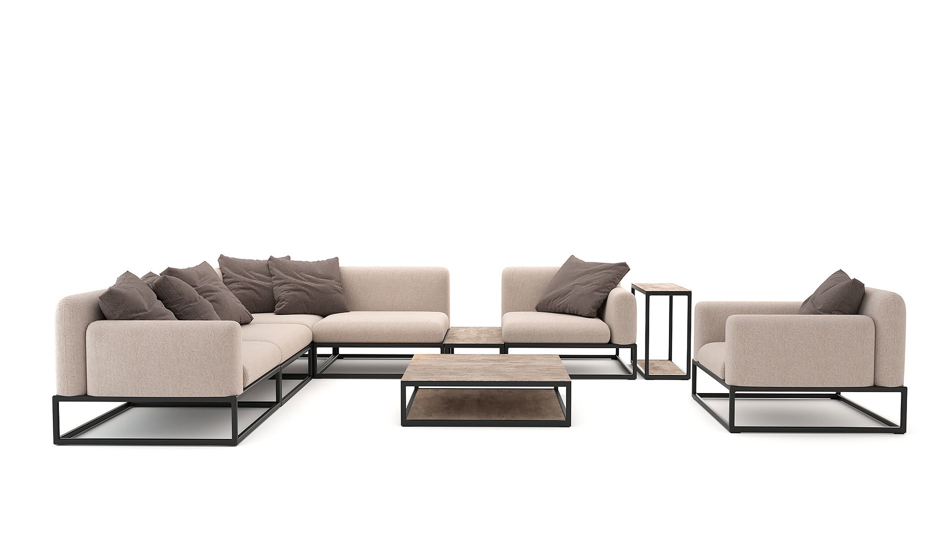 Set lounge jardín Soyo L · Aluminio antracita y Tejido outdoor ...