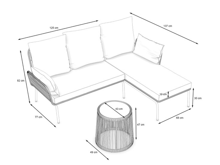 Dimensiones del producto - Balconia