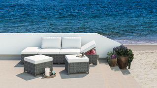 Lugano (Rattan Gris ceniza)