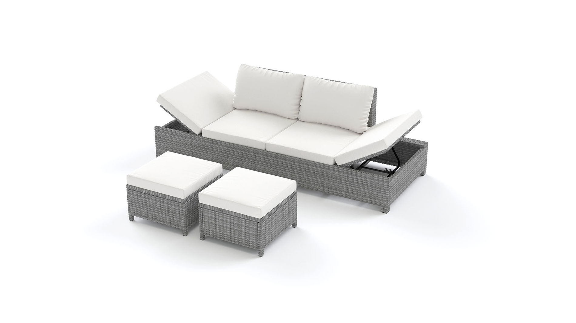 Lugano (Rattan Gris ceniza)