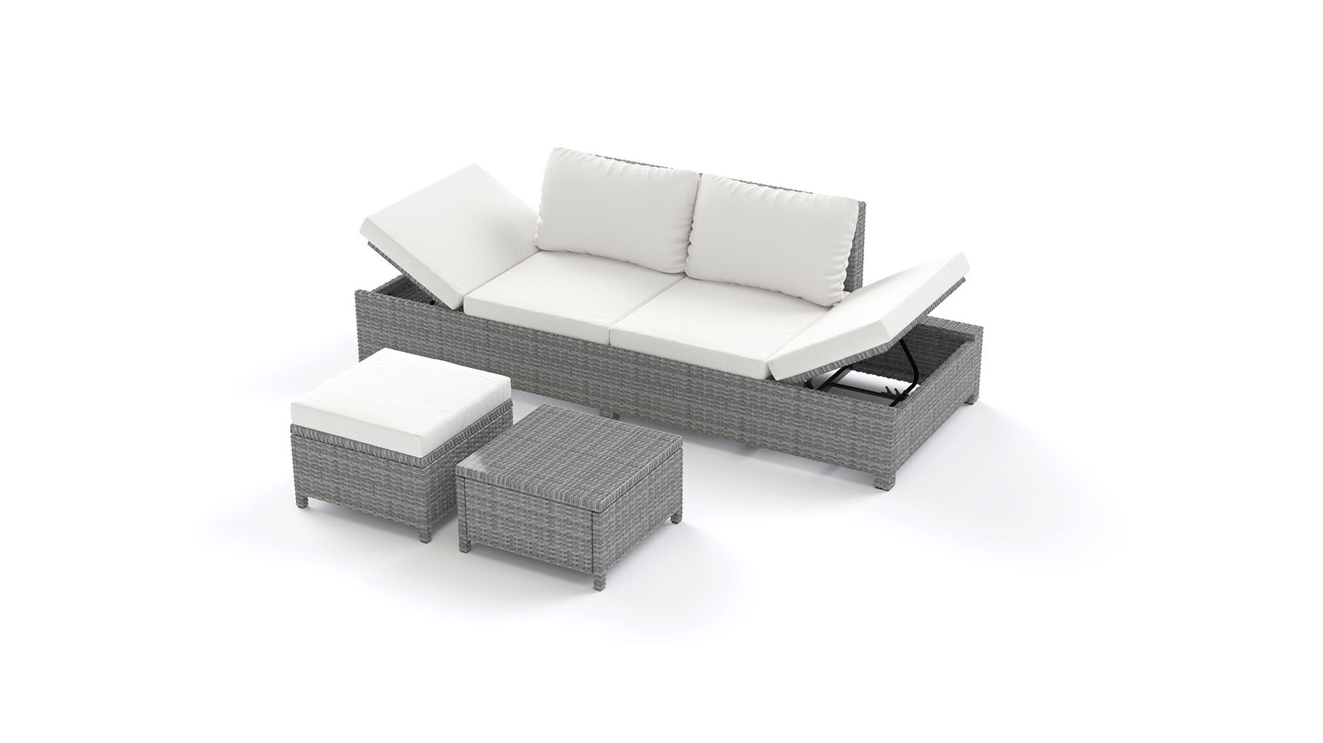 Lugano (Rattan Gris ceniza)