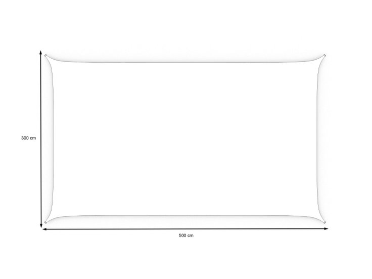 Dimensiones del producto - Toldo rectangular - 3x5m