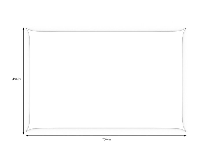 Dimensiones del producto - Toldo rectangular - 4,5x7m