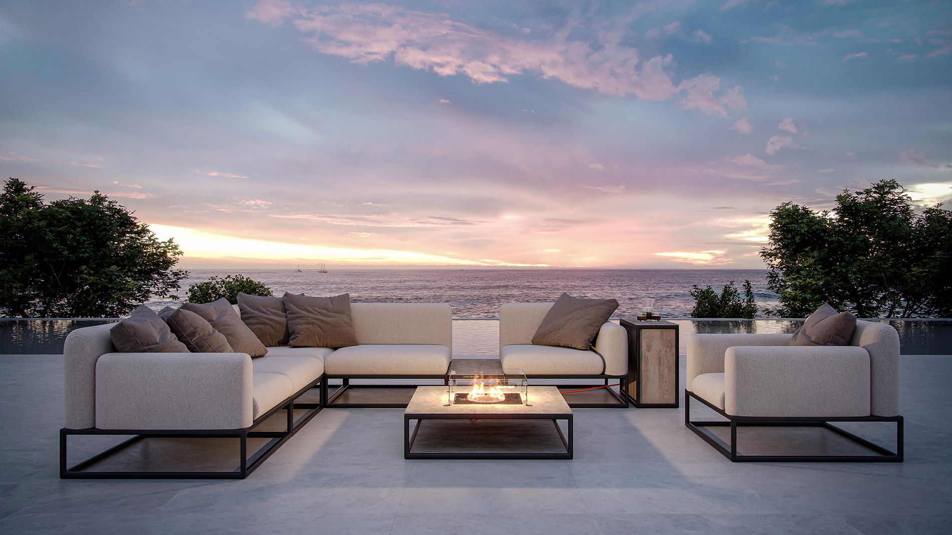 Soyo L con mesa brasero de gas 30 mbar