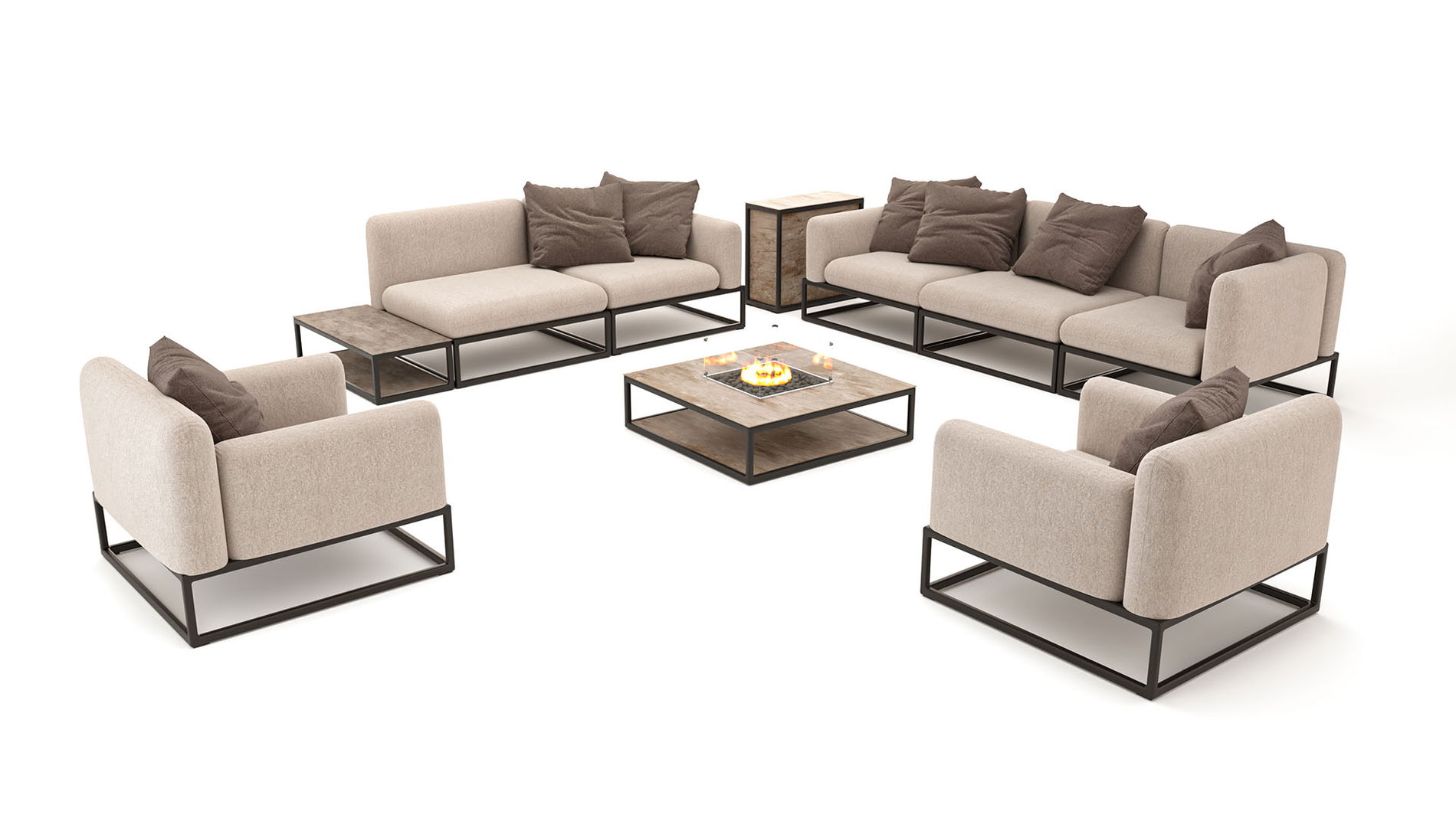 Soyo XL con mesa brasero de gas