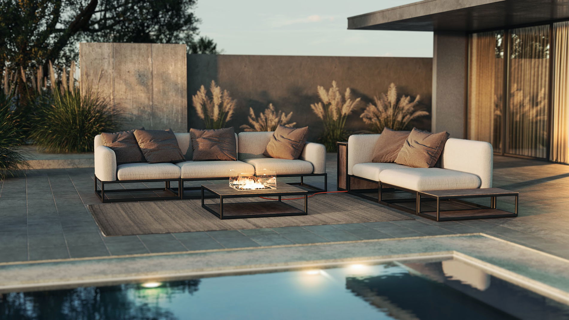 Soyo M con mesa brasero de gas