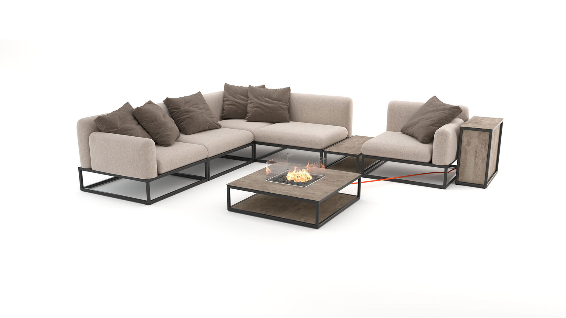 Soyo M con mesa brasero de gas