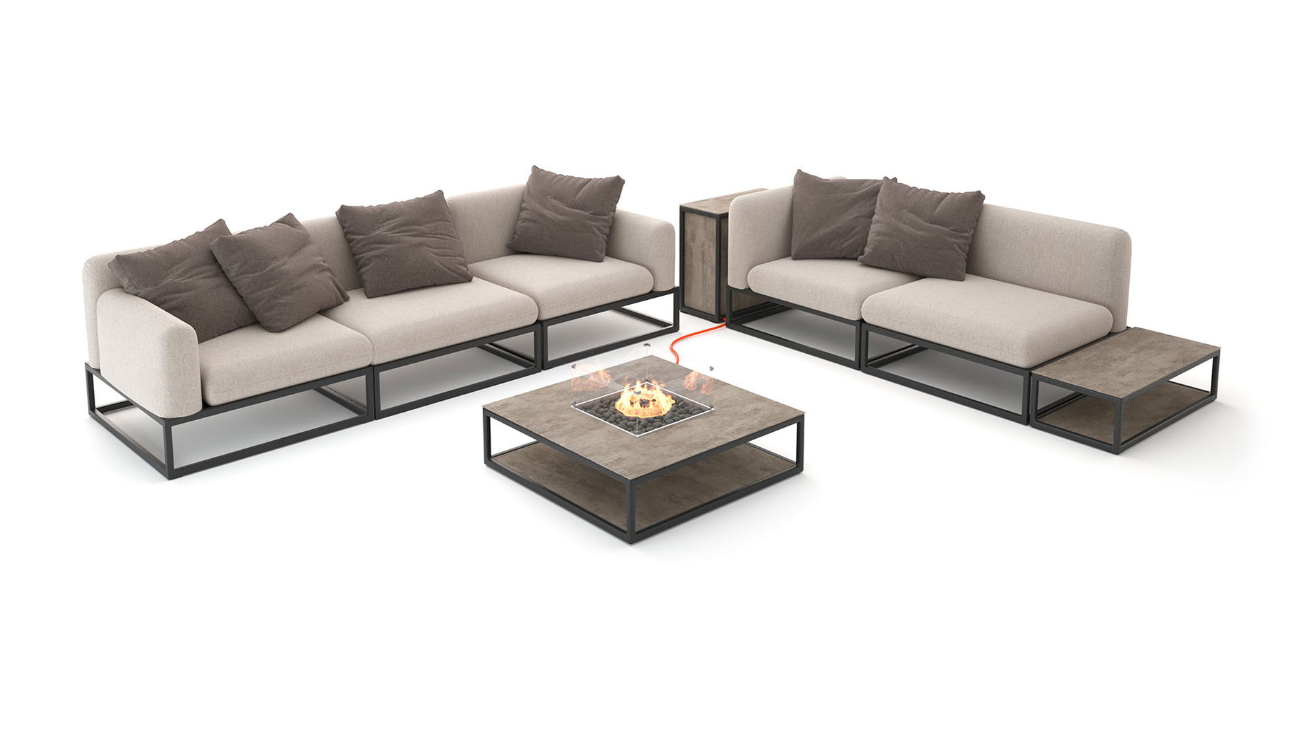 Soyo M con mesa brasero de gas