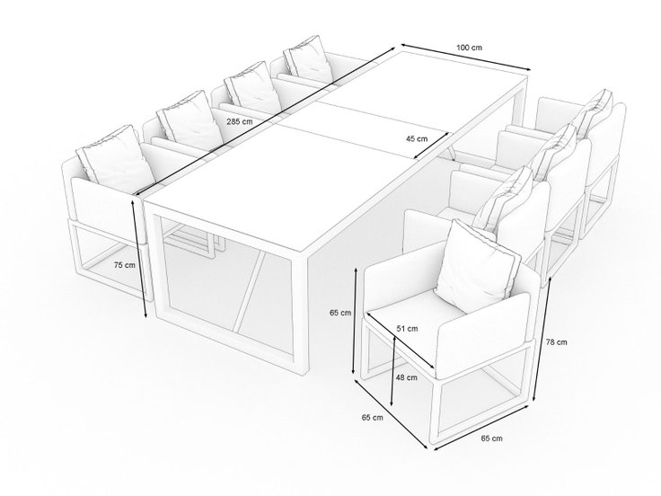Dimensiones del producto - Soyo Dining XL
