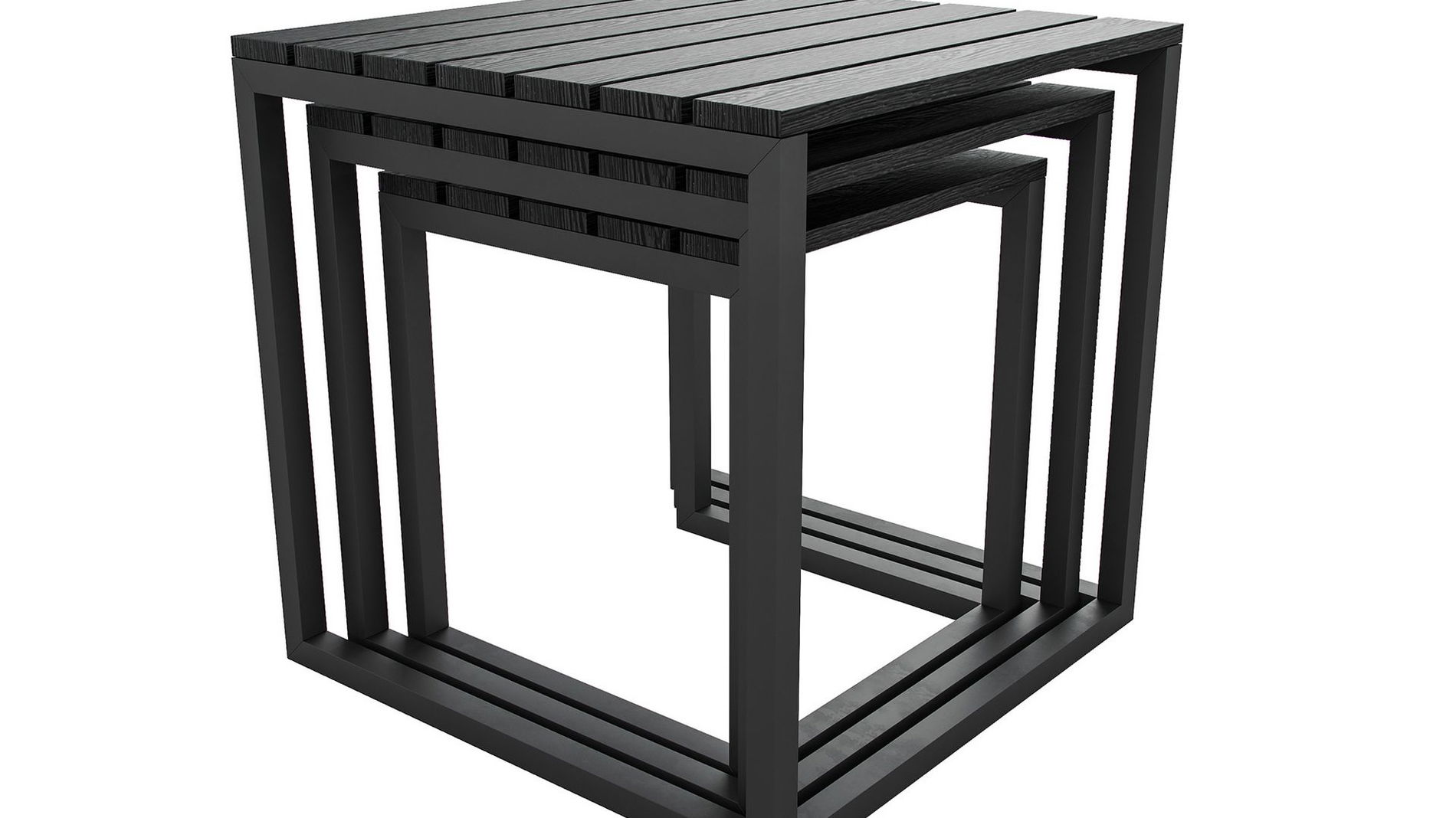 Conjunto de 3 mesas auxiliares