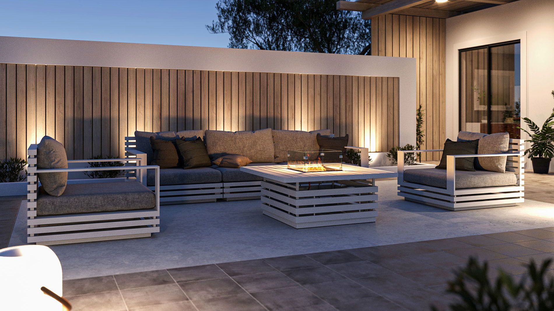 RN-4 M con mesa brasero de gas