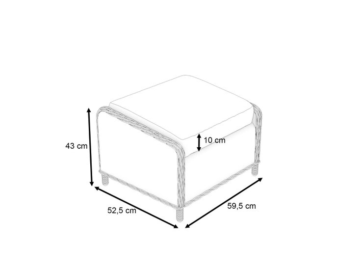 Dimensiones del producto - 2x reposapiés (Barola)