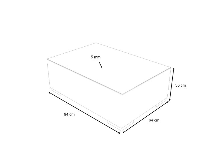 Dimensiones del producto - Epona Mesa de centro