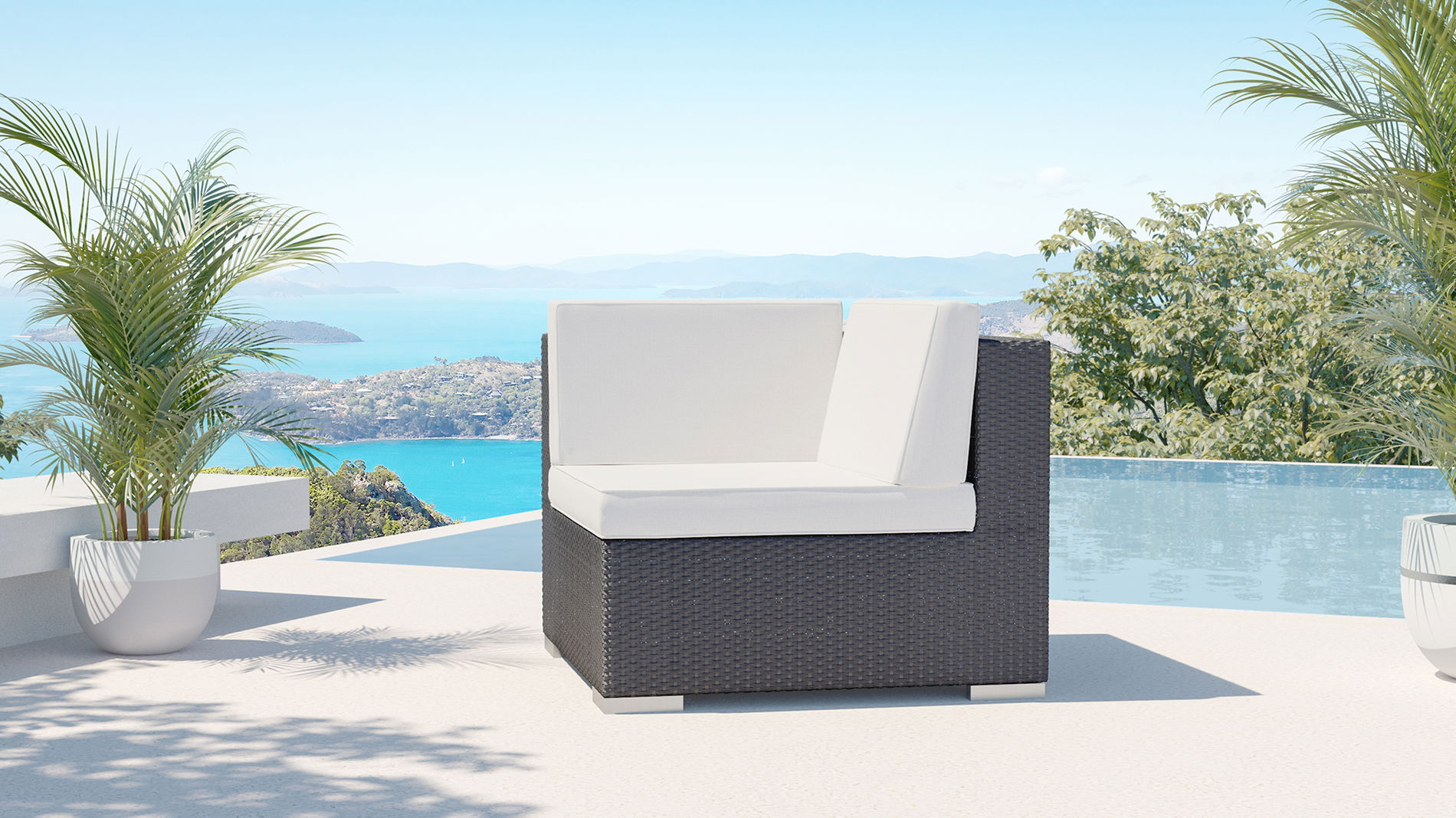 Epona / Athena F (1x sillón esquinero) negro absoluto