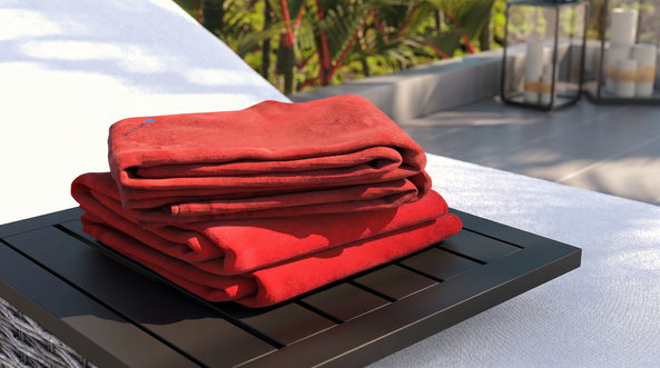 Manta de forro polar set de 2 - rojo