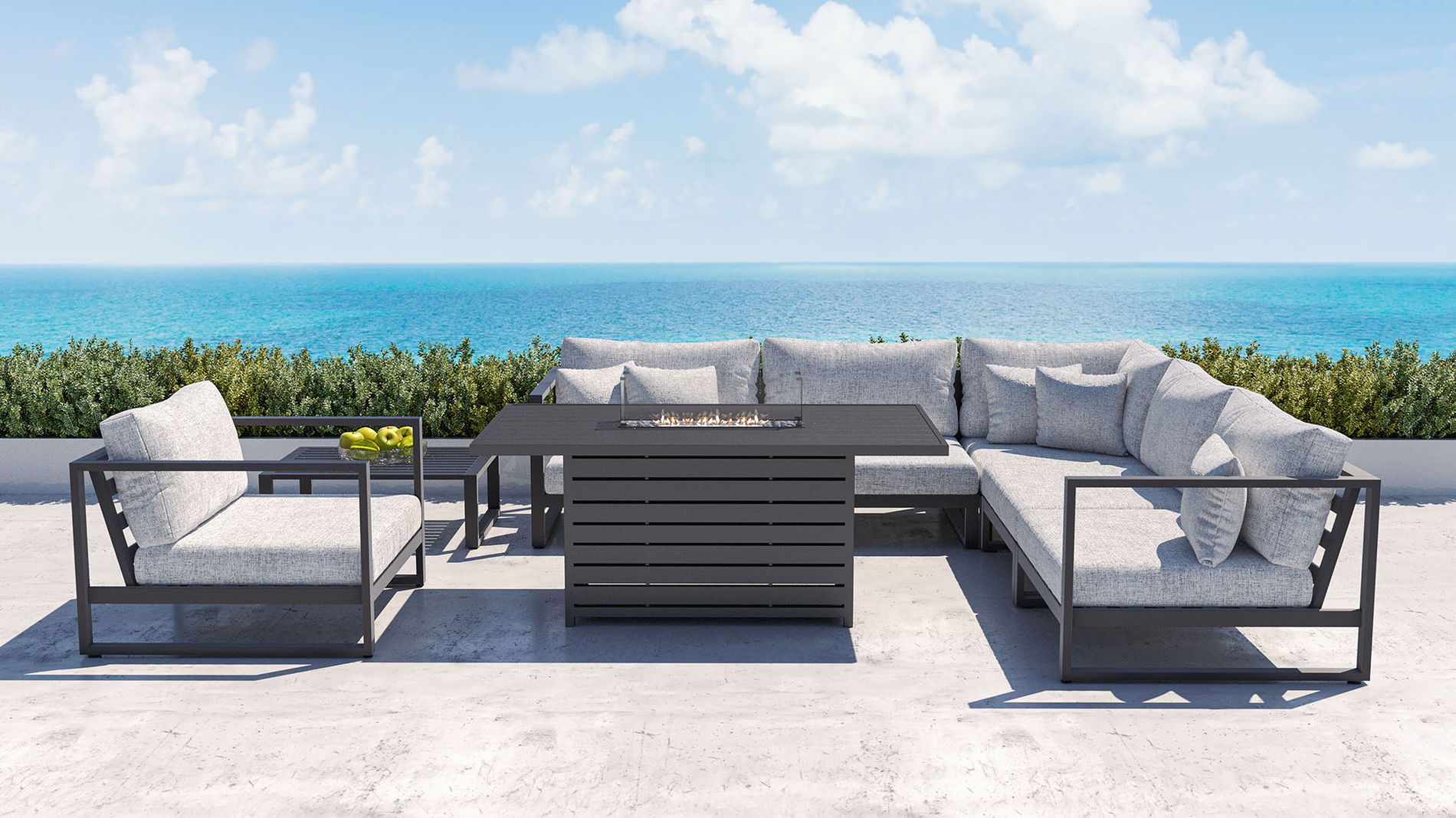 Matteo L con mesa brasero de gas