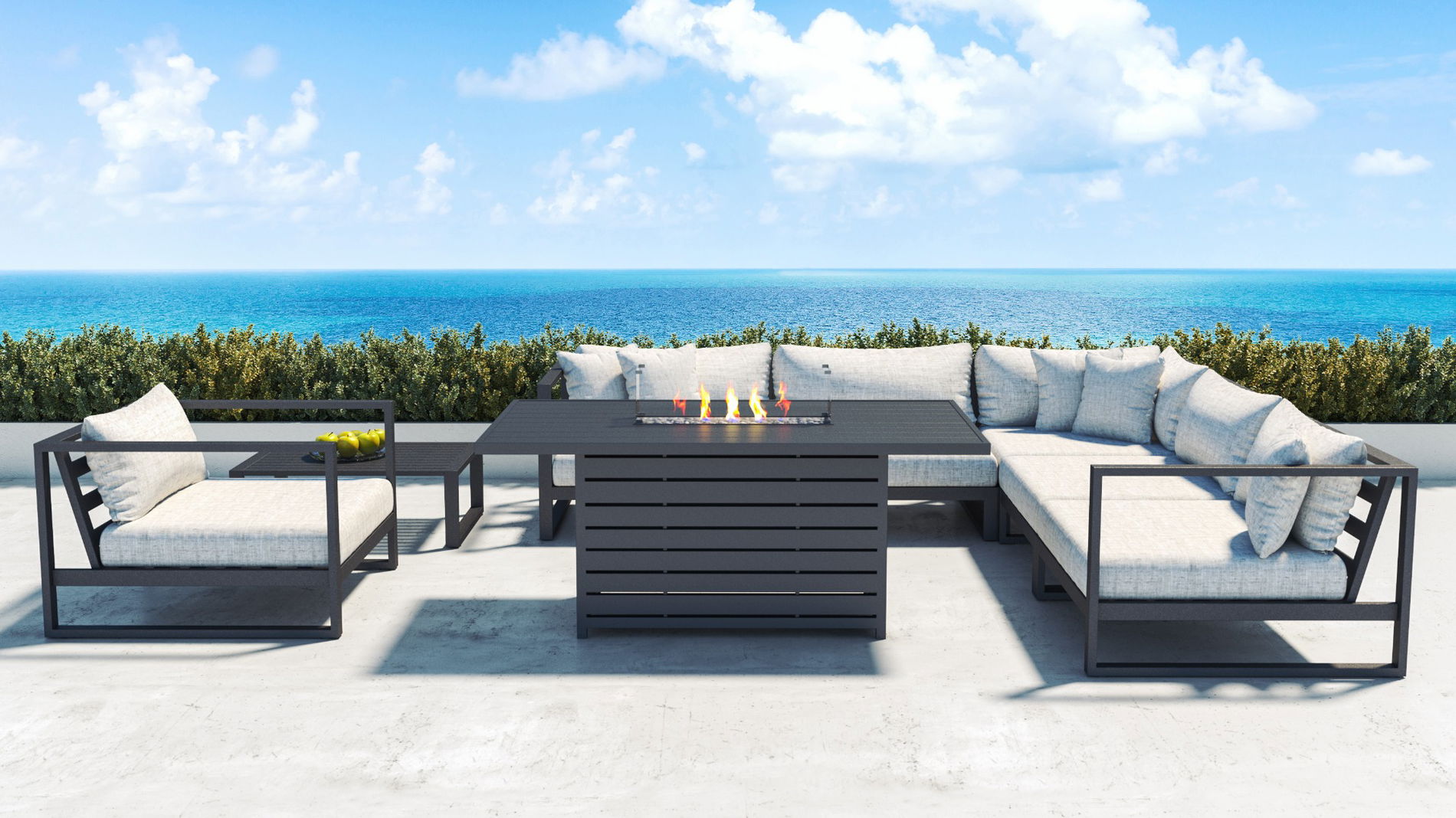 Matteo Mesa con brasero de gas