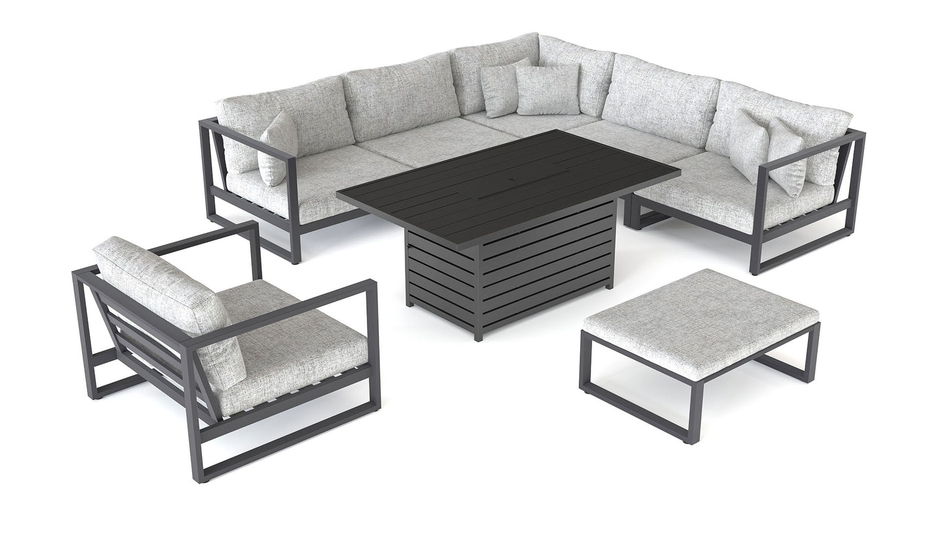 Matteo L con mesa brasero de gas