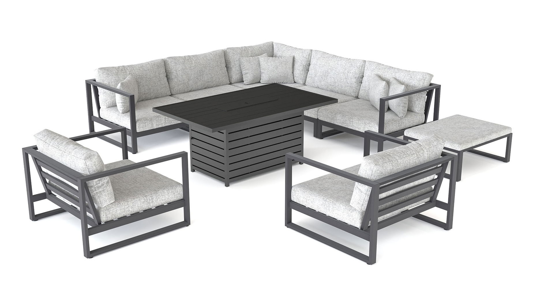 Matteo XL con mesa brasero de gas