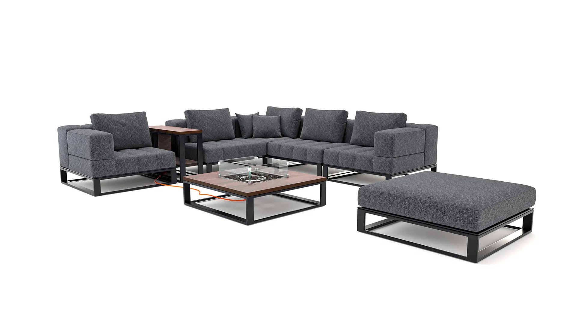 STRIPE L CON MESA DE FUEGO